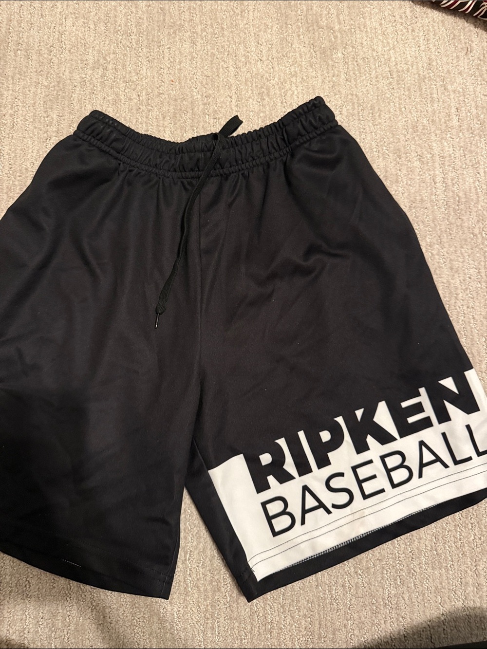 Boys youth xl Ripken Baseball Black Athletic Shorts